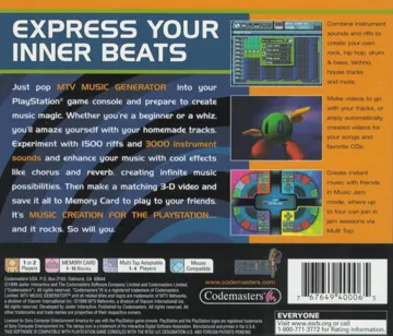 MTV Music - Generator (US) box cover back